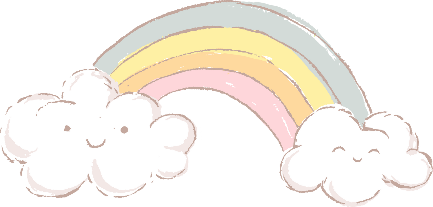 Smiling Clouds with Rainbow